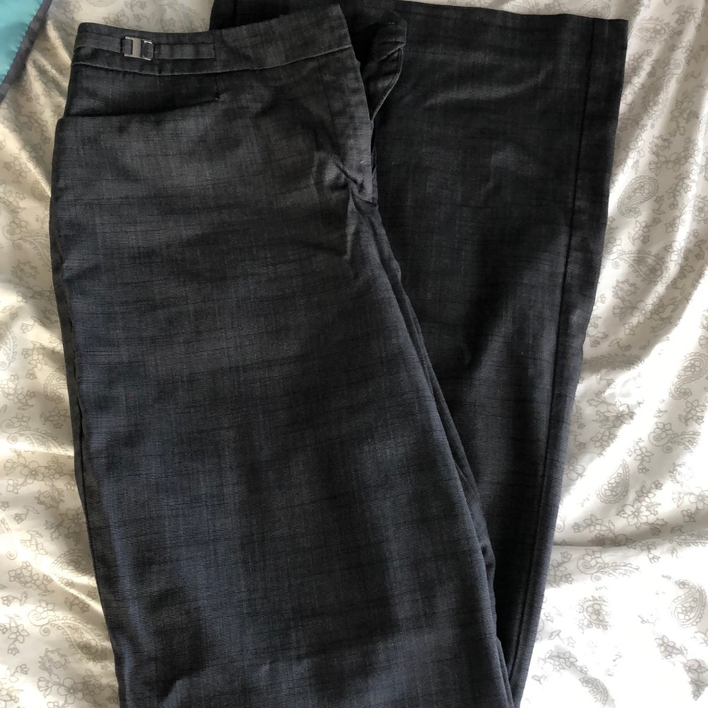 Dart gray/navy colored dress pants.